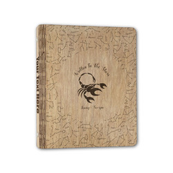 Zodiac Constellations Wood 3-Ring Binder - 1" Half-Letter Size (Personalized)