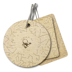 Zodiac Constellations Wood Luggage Tag (Personalized)