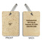Zodiac Constellations Wood Luggage Tags - Rectangle - Approval