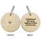 Zodiac Constellations Wood Luggage Tags - Round - Approval