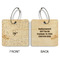 Zodiac Constellations Wood Luggage Tags - Square - Approval
