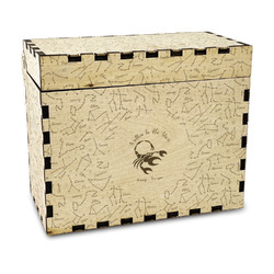 Zodiac Constellations Wood Recipe Box - Laser Engraved (Personalized)