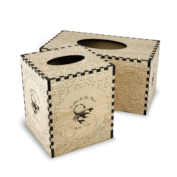 Zodiac Constellations Wood Tissue Box Covers - Parent/Main