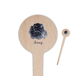 Zodiac Constellations 4" Round Wooden Food Picks - Double Sided (Personalized)