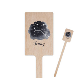 Zodiac Constellations 6.25" Rectangle Wooden Stir Sticks - Single Sided (Personalized)