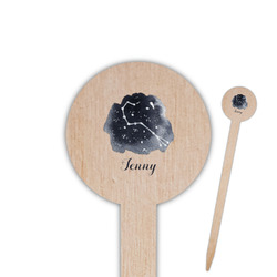 Zodiac Constellations 6" Round Wooden Food Picks - Single Sided (Personalized)