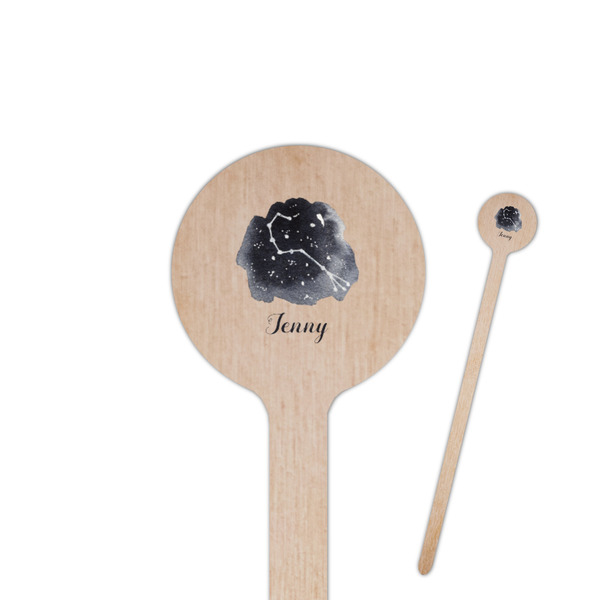 Custom Zodiac Constellations Round Wooden Stir Sticks (Personalized)