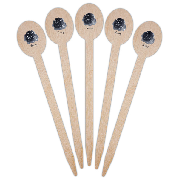 Zodiac Constellations Wooden Food Pick - Oval - Fan View