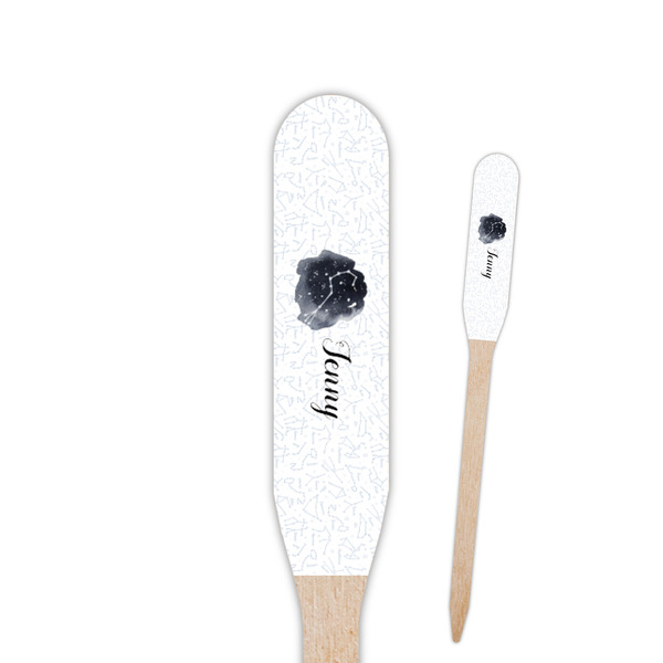 Custom Zodiac Constellations Paddle Wooden Food Picks - Single Sided (Personalized)