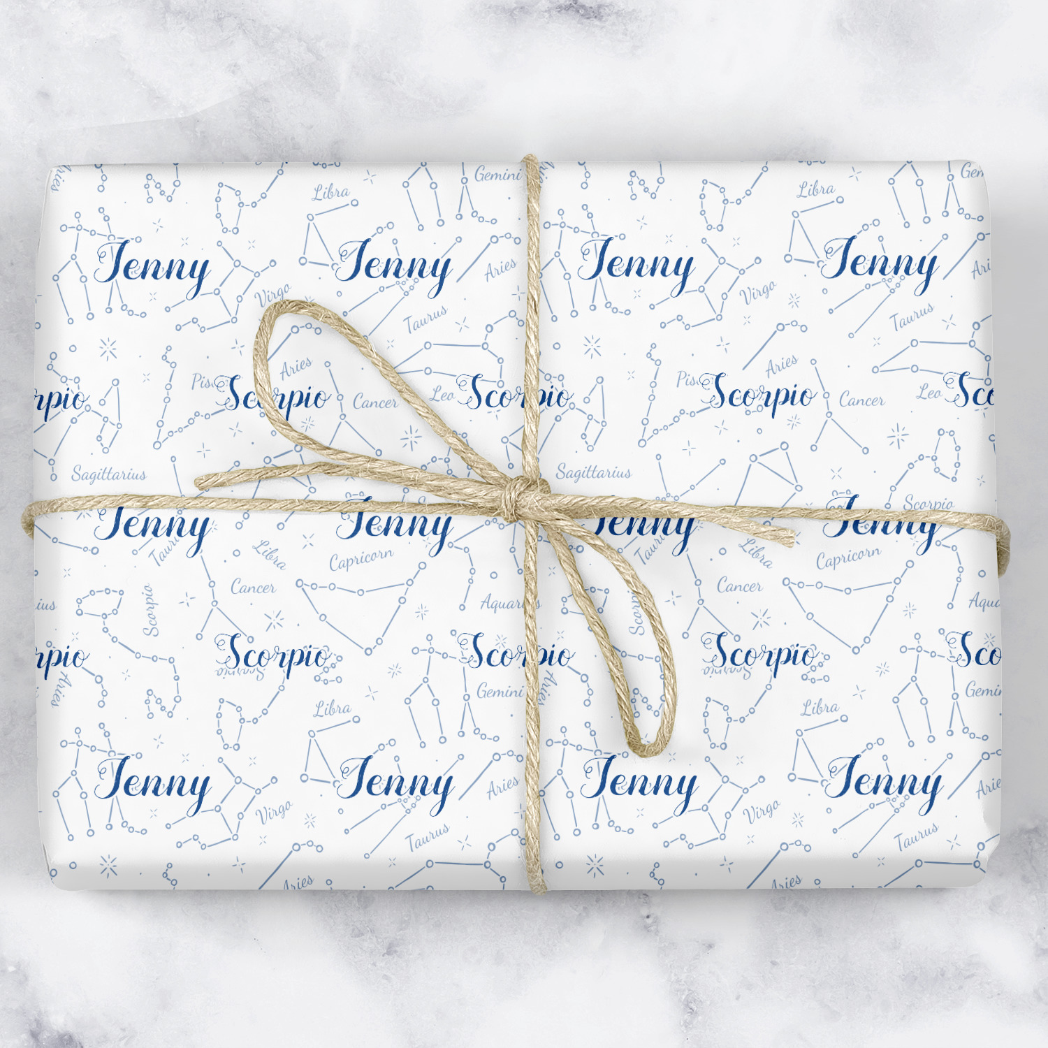 Zodiac Constellations Wrapping Paper (Personalized) YouCustomizeIt