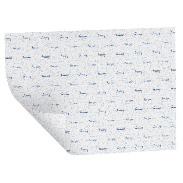 Zodiac Constellations Wrapping Paper Sheet - Double Sided - Folded