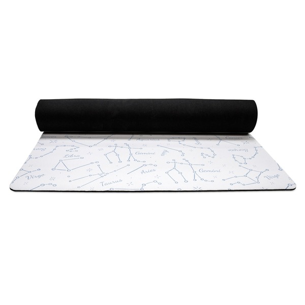 Zodiac Constellations Yoga Mat Rolled up Black Rubber Backing