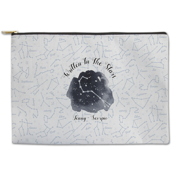 Custom Zodiac Constellations Zipper Pouch - Large - 12.5"x8.5" (Personalized)