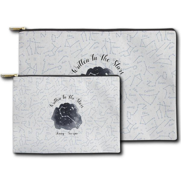 Zodiac Constellations Zippered Pouches - Size Comparison