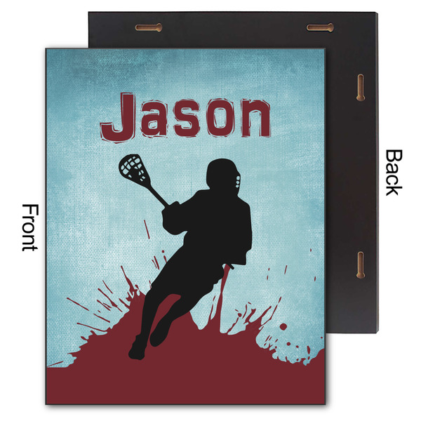 Lacrosse 11x14 Wood Print - Front & Back View