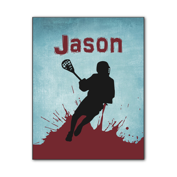 Custom Lacrosse Wood Print - 11x14 (Personalized)
