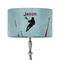 Lacrosse 12" Drum Lampshade - ON STAND (Fabric)