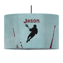 Lacrosse 12" Drum Pendant Lamp - Fabric (Personalized)