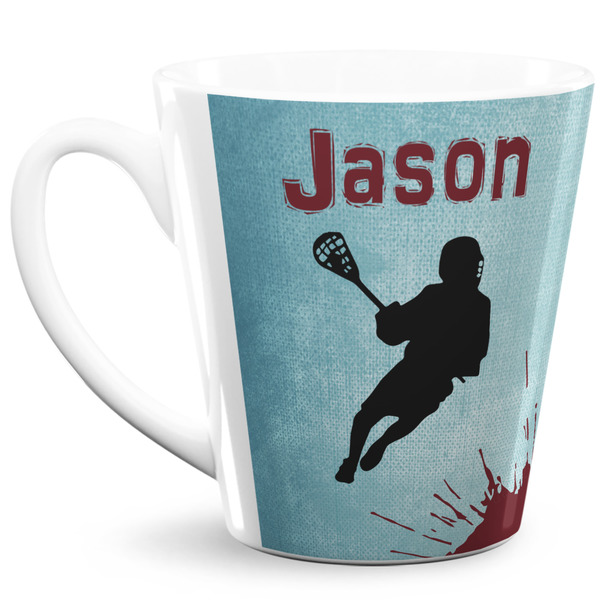 Custom Lacrosse 12 Oz Latte Mug (Personalized)