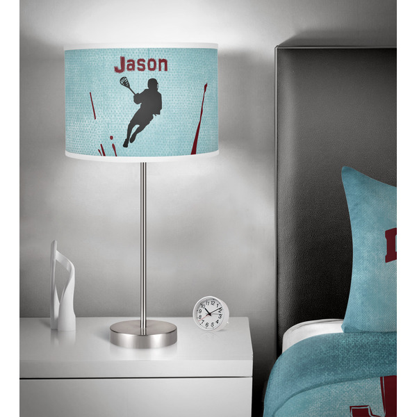 Lacrosse 13 inch drum lamp shade - in room