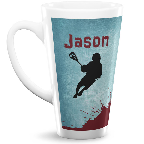 Custom Lacrosse 16 Oz Latte Mug (Personalized)