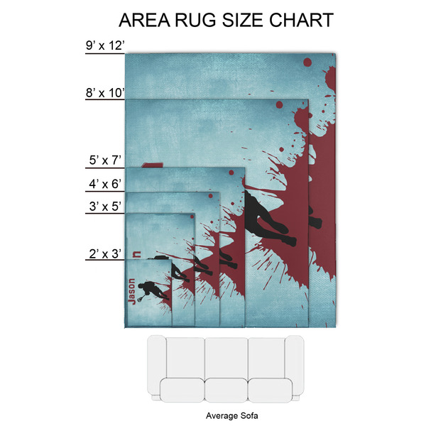 Lacrosse 2'x3' Indoor Area Rugs - Size Chart