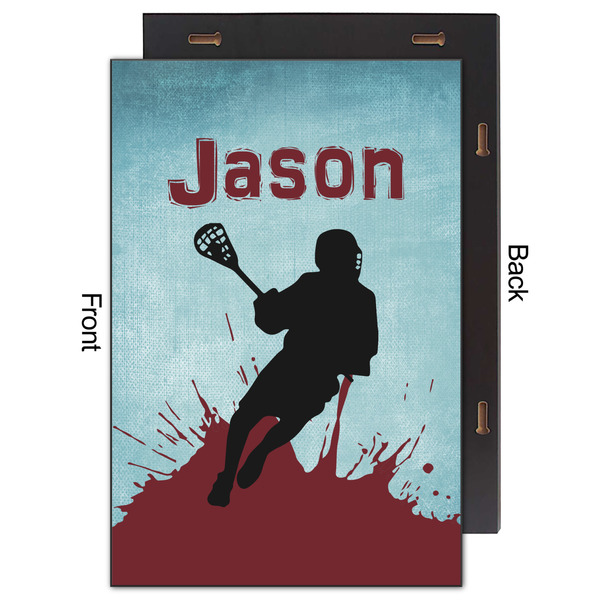 Lacrosse 20x30 Wood Print - Front & Back View