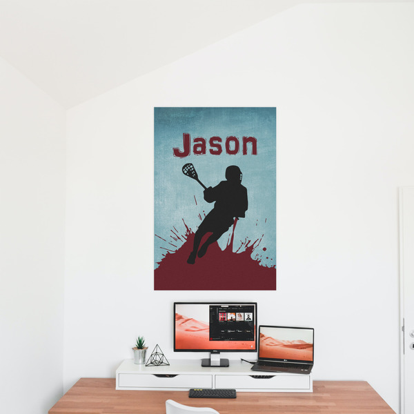 Lacrosse 24x36 - Matte Poster - On the Wall