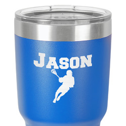 Lacrosse 30 oz Stainless Steel Tumbler - Royal Blue - Single-Sided (Personalized)