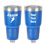Lacrosse 30 oz Stainless Steel Tumbler - Royal Blue - Double-Sided (Personalized)