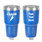 Lacrosse 30 oz Stainless Steel Ringneck Tumbler - Blue - Double Sided - Front & Back