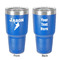 Lacrosse 30 oz Stainless Steel Tumbler - Royal Blue - Double-Sided (Personalized)