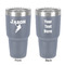 Lacrosse 30 oz Stainless Steel Ringneck Tumbler - Grey - Double Sided - Front & Back