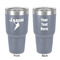 Lacrosse 30 oz Stainless Steel Tumbler - Grey - Double-Sided (Personalized)