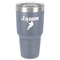 Lacrosse 30 oz Stainless Steel Ringneck Tumbler - Grey - Front
