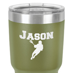 Lacrosse 30 oz Stainless Steel Tumbler - Olive - Single-Sided (Personalized)