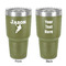 Lacrosse 30 oz Stainless Steel Tumbler - Olive - Double-Sided (Personalized)