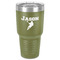Lacrosse 30 oz Stainless Steel Tumbler - Olive - Single-Sided (Personalized)