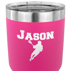 Lacrosse 30 oz Stainless Steel Tumbler - Pink - Single Sided (Personalized)