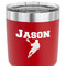 Lacrosse 30 oz Stainless Steel Ringneck Tumbler - Red - CLOSE UP