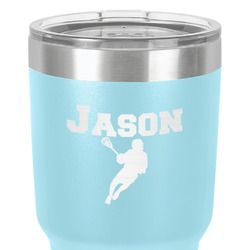 Lacrosse 30 oz Stainless Steel Tumbler - Teal - Single-Sided (Personalized)