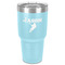 Lacrosse 30 oz Stainless Steel Ringneck Tumbler - Teal - Front