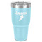 Lacrosse 30 oz Stainless Steel Tumbler - Teal - Single-Sided (Personalized)