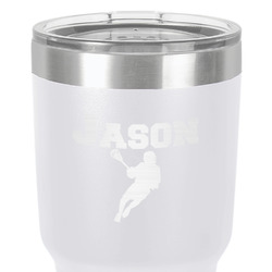 Lacrosse 30 oz Stainless Steel Tumbler - White - Double-Sided (Personalized)