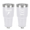 Lacrosse 30 oz Stainless Steel Tumbler - White - Double-Sided (Personalized)