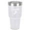 Lacrosse 30 oz Stainless Steel Tumbler - White - Single-Sided (Personalized)