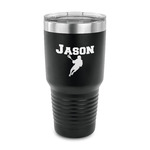 Lacrosse 30 oz Stainless Steel Tumbler - Black - Single Sided (Personalized)