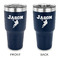 Lacrosse 30 oz Stainless Steel Tumbler - Navy - Double Sided (Personalized)