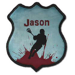 Lacrosse Iron On Shield Patch C w/ Name or Text