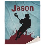 Lacrosse Sherpa Throw Blanket - 50"x60" (Personalized)